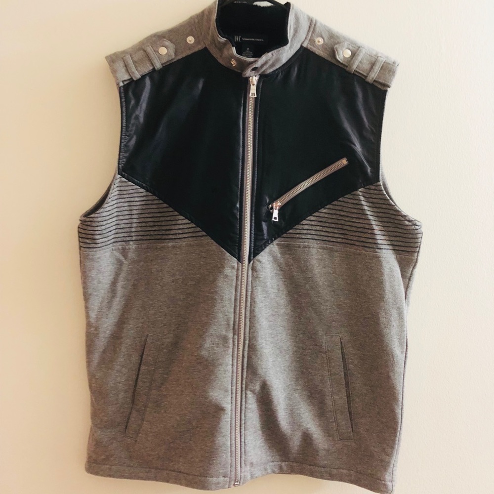 Mens winter faux fur sport vest